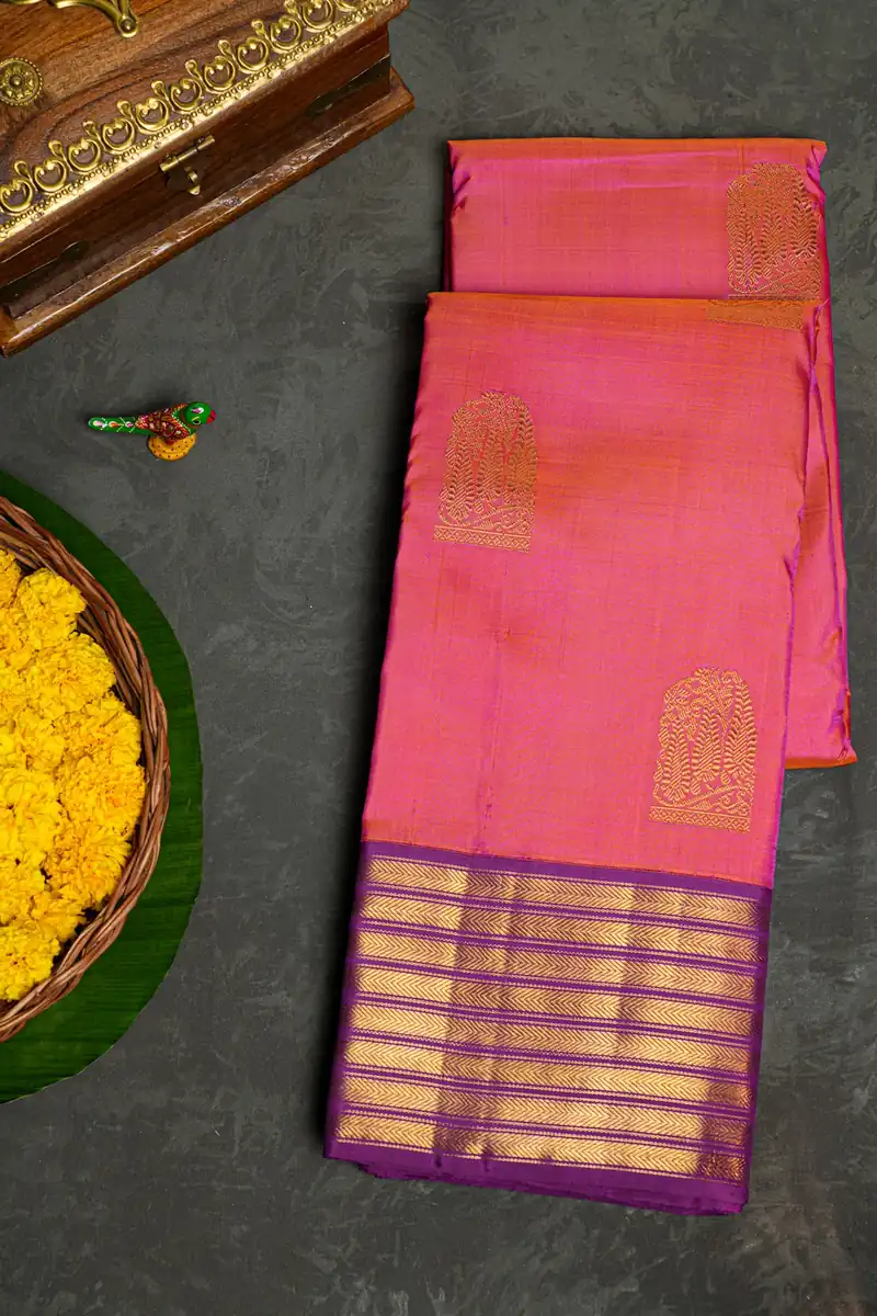 Kanchipuram Silk Pink Saree