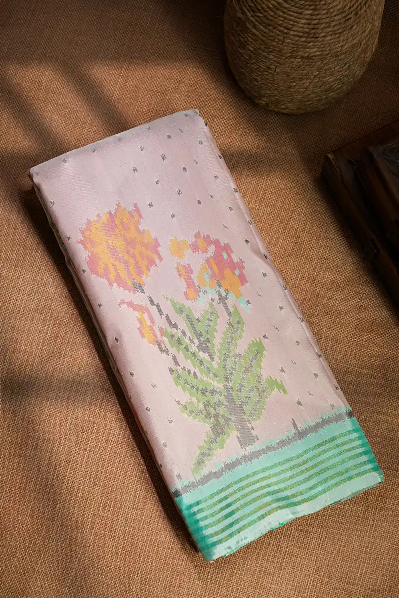 Patola Silk Off White Saree