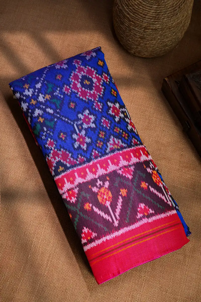 Patan Patola Silk Royal Blue Saree