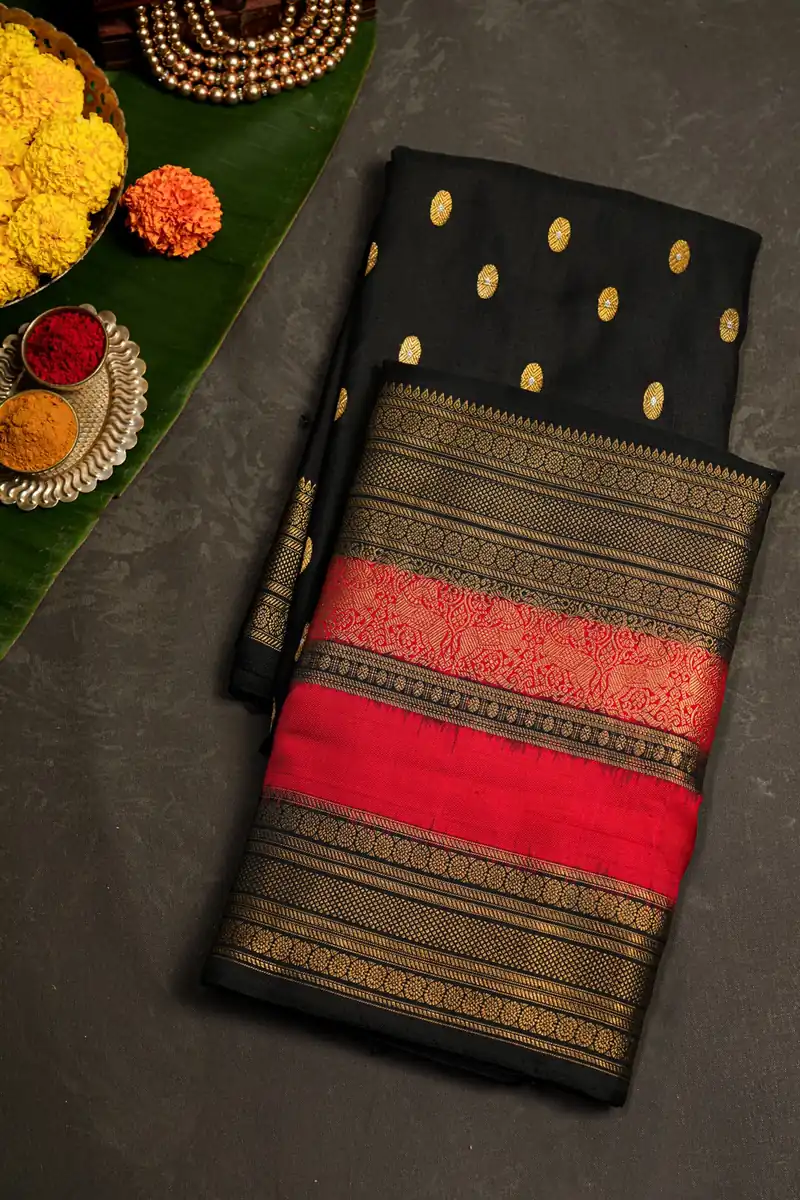 Kanchipuram Silk Black Saree
