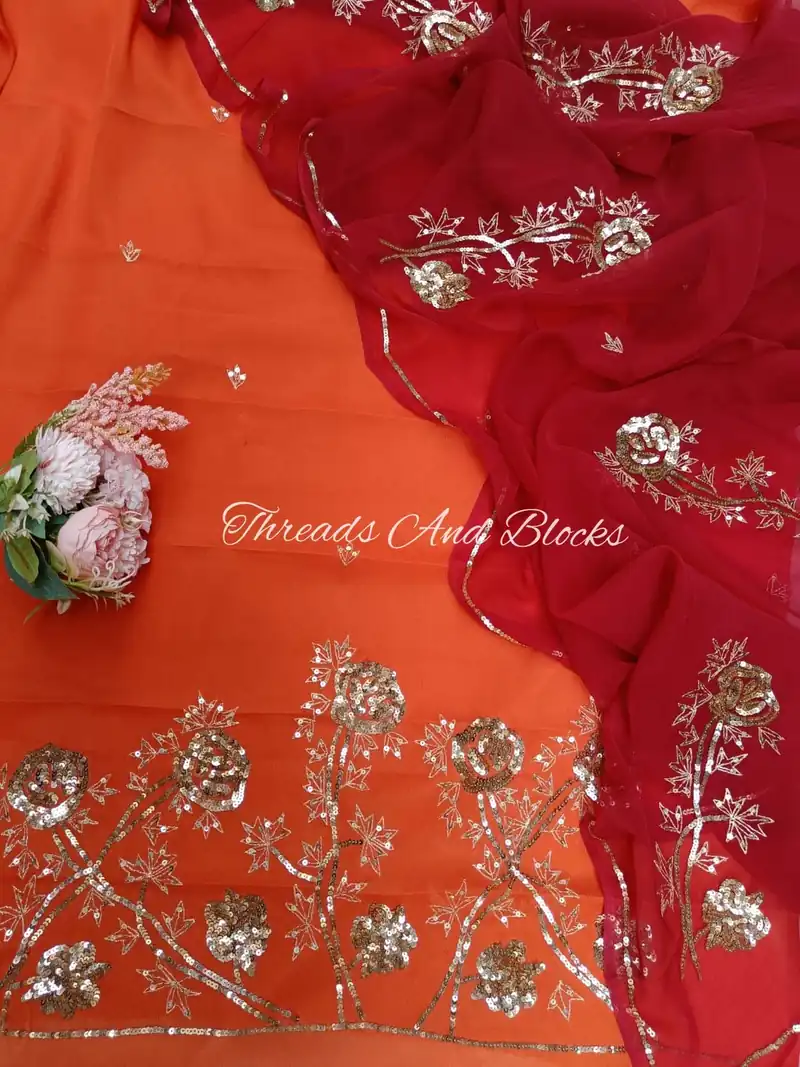 Sparkly Rose Embroidered Suit - Default Title