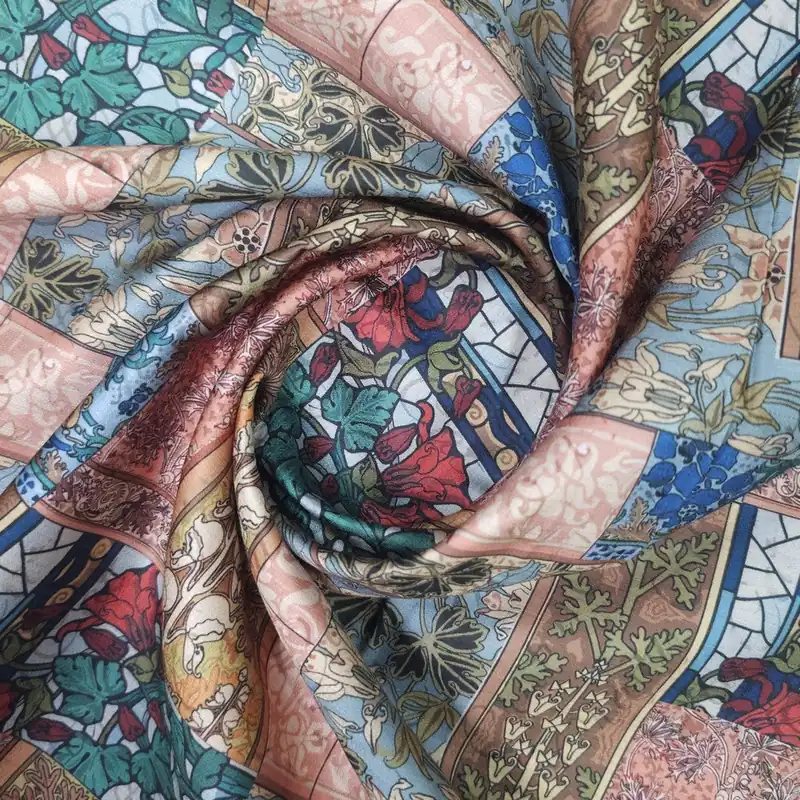 Multicoloured block abstract print (RT-1326) - 1 MTR