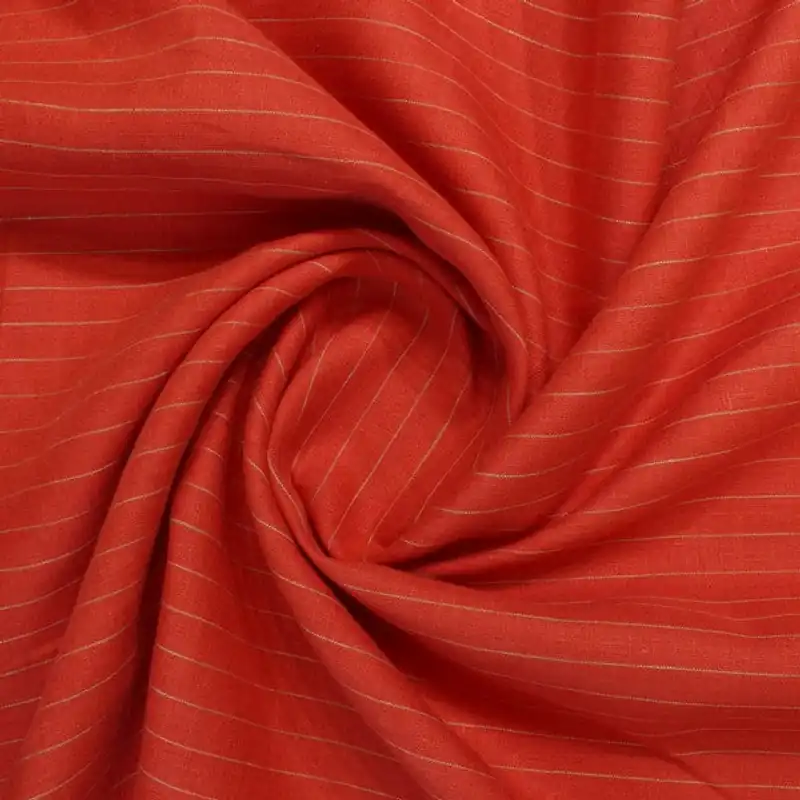 Bright Orange Stripes Design European Linen (RT-1127) - 1 MTR