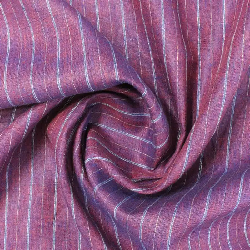 Purple Stripe Design European Linen (RT-1128) - 1 MTR