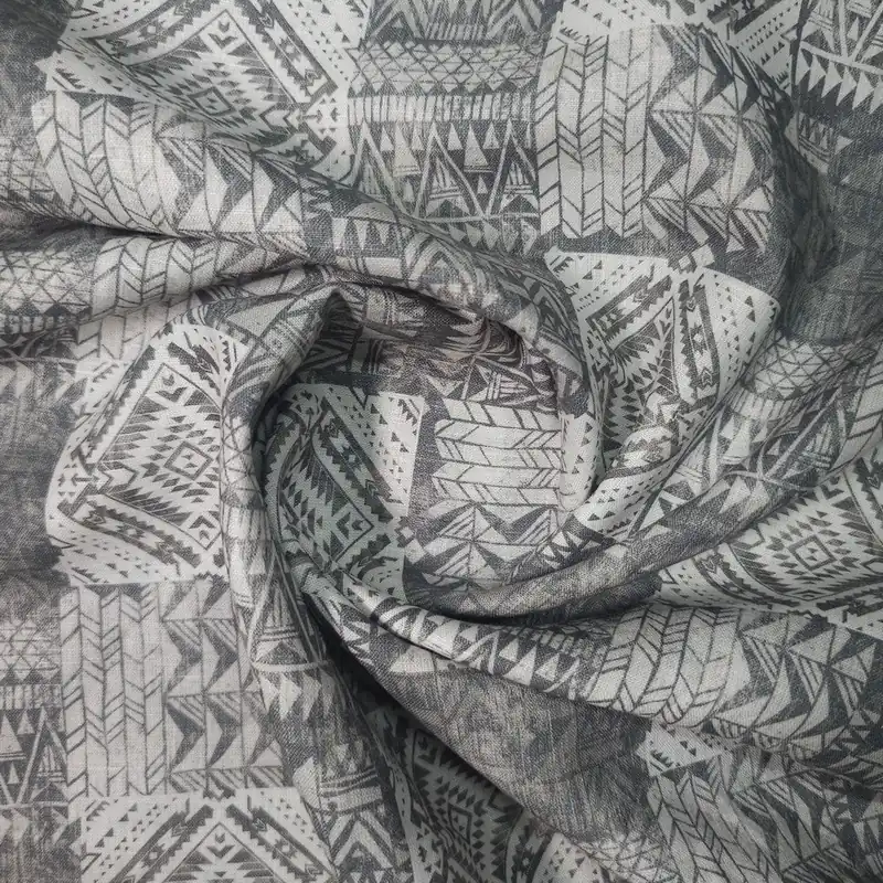 White and grey abstact print (RT-1302) - 1 MTR