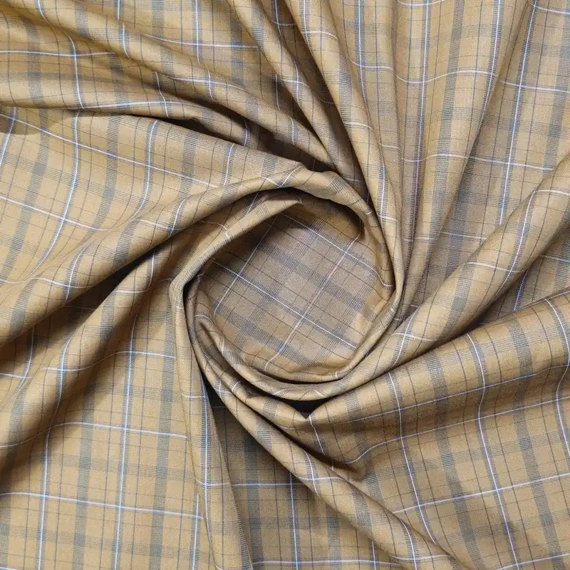 Tan coloured checks (RT-1316) - 1 MTR